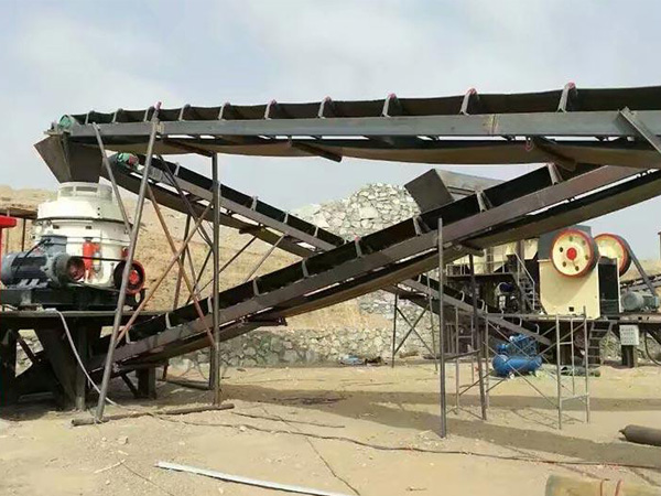 時產150-200噸花崗巖破碎生產線河南三門峽客戶現場